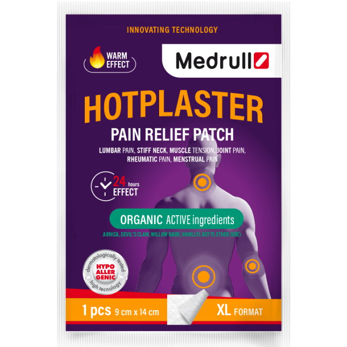 Medrull HOTPLASTER lämpölaastari 9x14cm 1 kpl