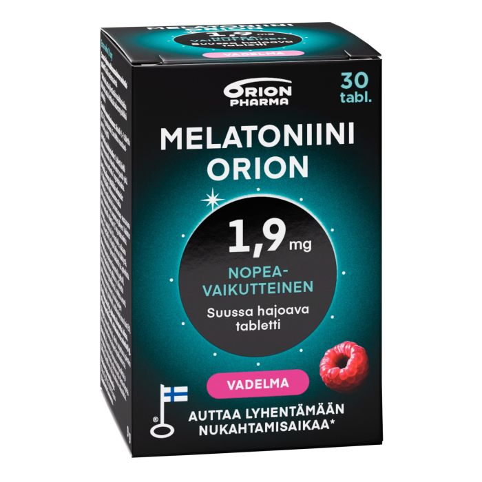 Melatoniini Orion 1,9 mg vadelma suussa hajoava tabletti 30 tabl kuva 3
