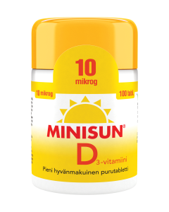 Minisun D-vitamiini 10 mikrog 100 purutabl