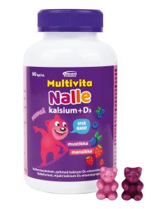Multivita Nalle Kalsium + D3 100 mg/5 mikrog 90 tabl