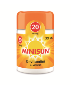 Minisun D-vitamiini 20 mikrog 300 purutabl