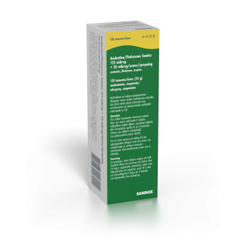 AZELASTINE/FLUTICASONE SANDOZ nenäsumute, suspensio 125/50 mikrog/annos 120 annosta
