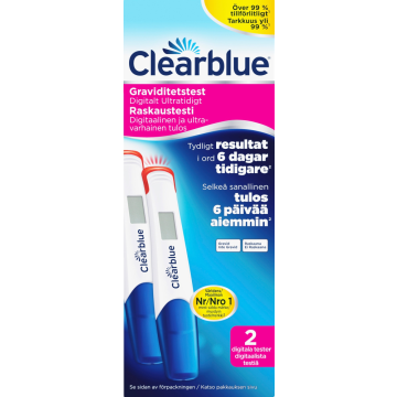 Clearblue raskaustesti Digital Ultra Early 2 kpl