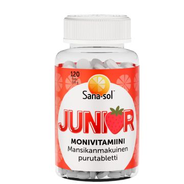 Sana-Sol Junior Monivita mansikanmaku 120 kpl