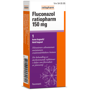 FLUCONAZOL RATIOPHARM kapseli, kova 150 mg 1 fol