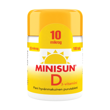 Minisun D-vitamiini 10 mikrog 100 purutabl