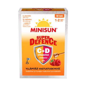 Minisun Super Defence vadelma-hunaja 60 tabl