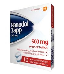 PANADOL ZAPP 500 mg tabl, kalvopääll 10 fol