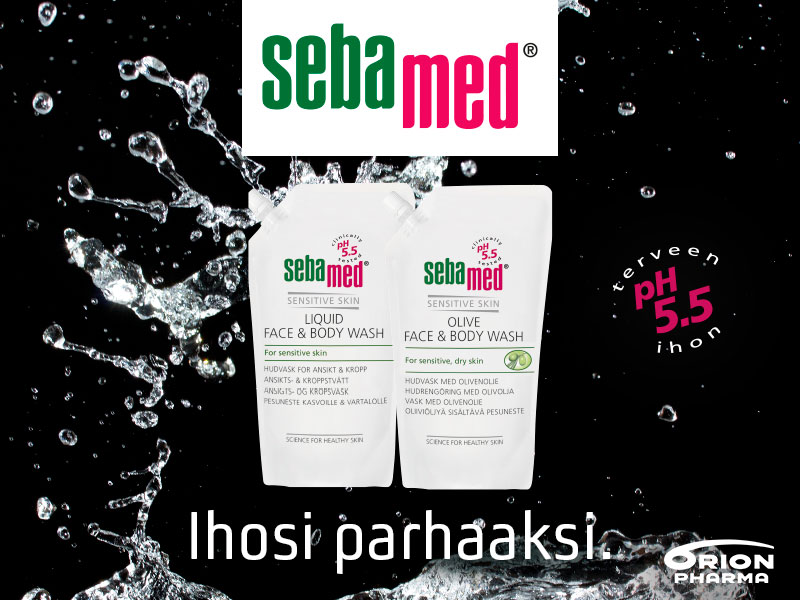 Sebamed 1000ml täyttöpakaus tarjouksessa joulukuussa