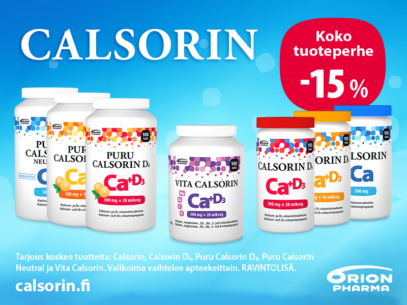 Calsorin sarja marraskuussa -15%